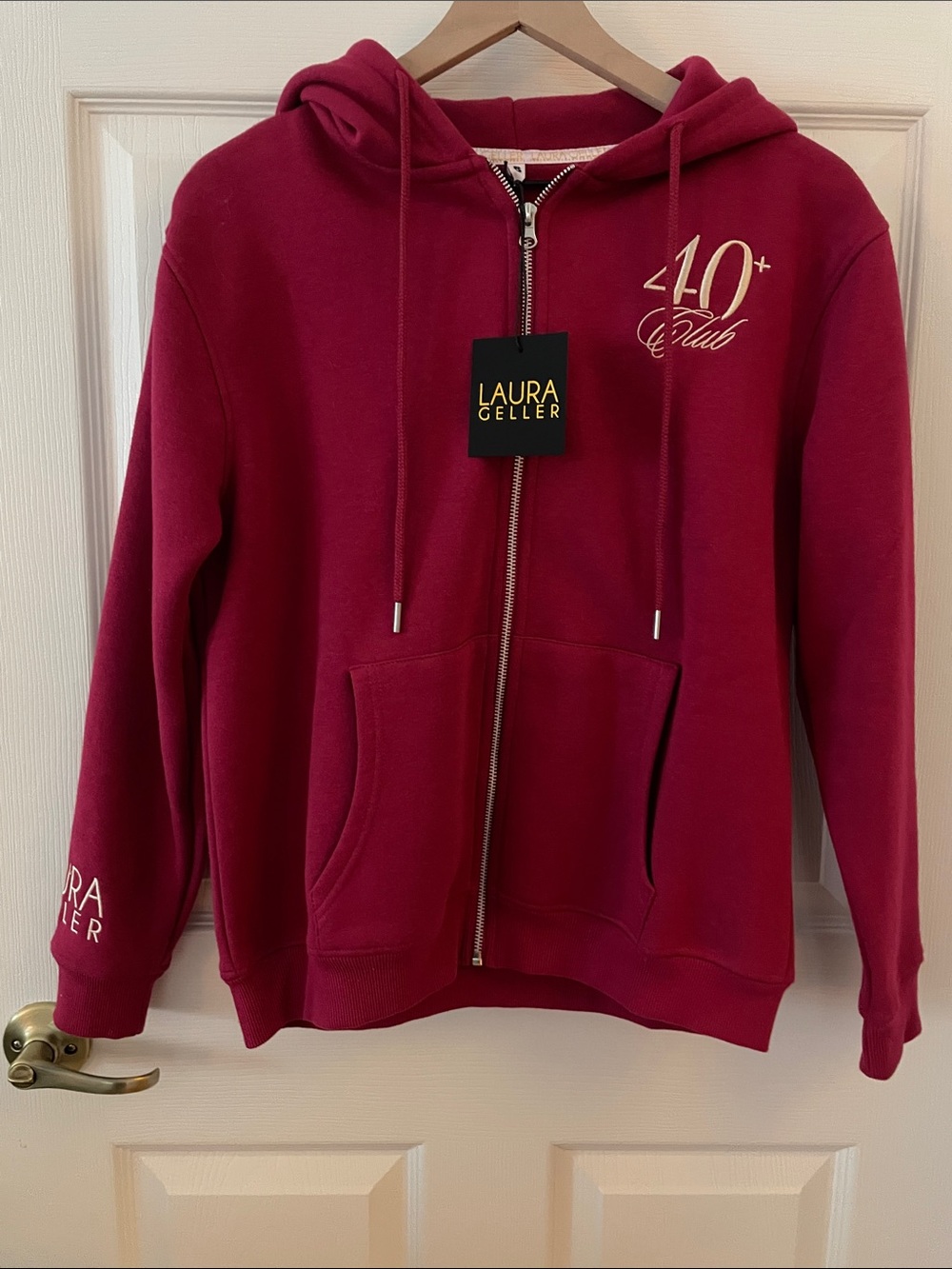 Laura Geller 40+ Club Zip-Up Hoodie Jacket, S